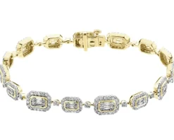 Apart Bransoletka z żółtego złota z diamentami - 18 cm - 2,54 ct - próba 585< Wszystkie