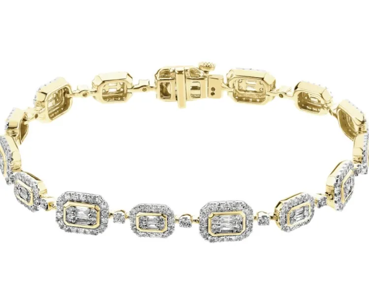 Apart Bransoletka z żółtego złota z diamentami - 18 cm - 2,54 ct - próba 585< Wszystkie