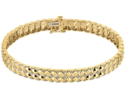 Apart Bransoletka z żółtego złota z diamentami - 18 cm - 0,40 ct - próba 585