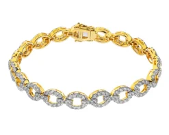 Sale Apart Bransoletka z żółtego złota z brylantami - 18 cm - 3,00 ct - próba 585