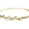 Online Apart Bransoletka z żółtego złota z diamentami - liście - 0,01 ct - próba 375
