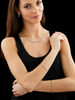Online Apart Bransoletka z żółtego złota z brylantami - 18 cm - 0,31 ct - próba 585