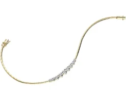 Apart Bransoletka z żółtego złota z brylantami - 18 cm - 0,21 ct - próba 585< Wszystkie