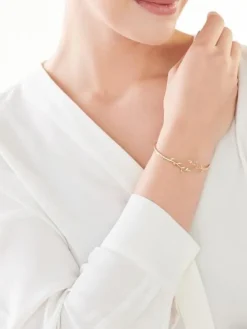 Apart Bransoletka z żółtego złota z diamentami - liście - 0,03 ct - próba 375< Wszystkie
