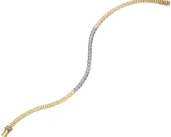 Apart Bransoletka z żółtego złota z brylantami - 18 cm - 0,32 ct - próba 585< Wszystkie
