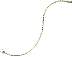 Apart Bransoletka z żółtego złota z brylantami - 18 cm - 0,04 ct - próba 585< Bransoletki Z Diamentami
