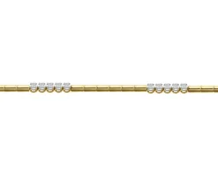 Hot Apart Bransoletka z żółtego złota z brylantami - 18 cm - 0,15 ct - próba 585