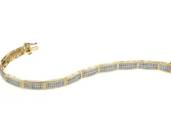 Online Apart Bransoletka z żółtego złota z diamentami - 18 cm - 0,60 ct - próba 585
