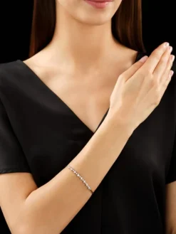 Apart Bransoletka z żółtego złota z brylantami - 19 cm - 0,49 ct - próba 585< Bransoletki Z Diamentami