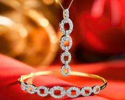 Best Apart Bransoletka  z żółtego złota z brylantami - 1,58 ct - próba 585