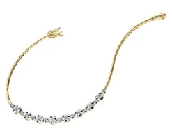 Outlet Apart Bransoletka z żółtego złota z brylantami - 18 cm - 0,47 ct - próba 585