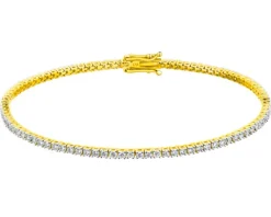 Discount Apart Bransoletka z żółtego złota z brylantami laboratoryjnymi - 18 cm - 2,00 ct - próba 750