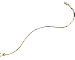 Apart Bransoletka z żółtego złota z brylantami - 19 cm - 0,25 ct - próba 585< Bransoletki Z Diamentami