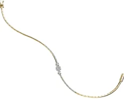 Hot Apart Bransoletka z żółtego złota z brylantami - 18 cm - 0,29 ct - próba 585