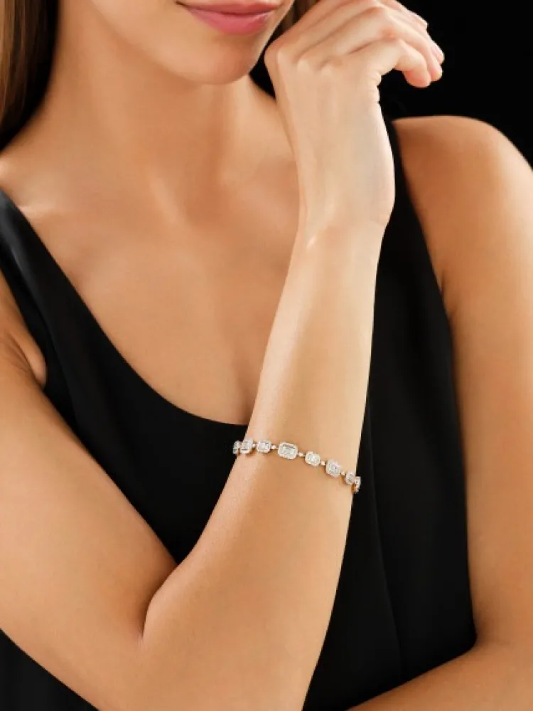 Apart Bransoletka z żółtego złota z diamentami - 19 cm - 2,66 ct - próba 585< Bransoletki Z Diamentami