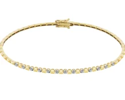 New Apart Bransoletka z żółtego złota z brylantami - 19 cm - 0,07 ct - próba 585