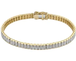 Hot Apart Bransoletka z żółtego złota z diamentami - 18 cm - - 2,00 ct - próba 585