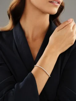 Clearance Apart Bransoletka z żółtego złota z brylantami - 18 cm - 3,55 ct - próba 585