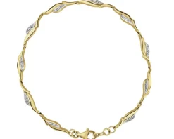 Apart Bransoletka z żółtego złota z diamentami - 19 cm - 0,05 ct - próba 375< Bransoletki Z Diamentami