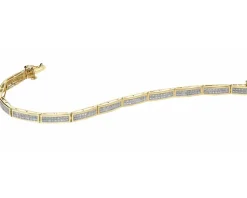 Apart Bransoletka z żółtego złota z diamentami - 18 cm - 0,90 ct - próba 585
