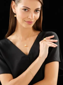 Apart Bransoletka z żółtego złota z brylantami - 19 cm - 0,04 ct - próba 585< Wszystkie