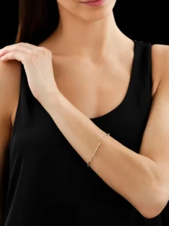 Sale Apart Bransoletka z żółtego złota z brylantami - 19 cm - 0,15 ct - próba 585