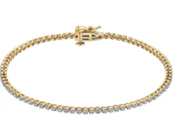 Online Apart Bransoletka z żółtego złota z brylantami - 18 cm - 0,75 ct - próba 585