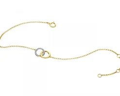 New Apart Bransoletka z żółtego złota z diamentami - 0,05 ct - próba 375