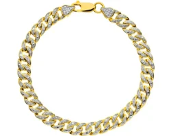 Apart Bransoletka z żółtego złota z diamentami - 18 cm - 0,40 ct - próba 585< Bransoletki Z Diamentami
