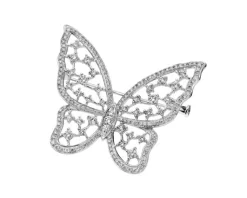 Apart Broszka z białego złota z brylantami - motyl - 1,50 ct - próba 750< Broszki Z Diamentami