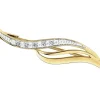 Online Apart Broszka z żółtego złota z diamentami - 0,03 ct - próba 585