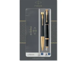 Sale Parker Długopis Urban + Pióro Urban Czarne GT
