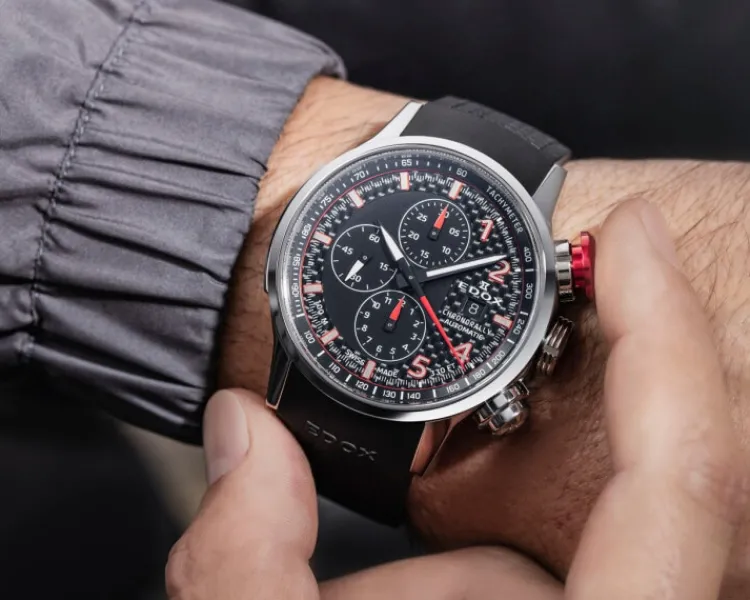 Outlet Edox Chronorally Chronograph Automatic