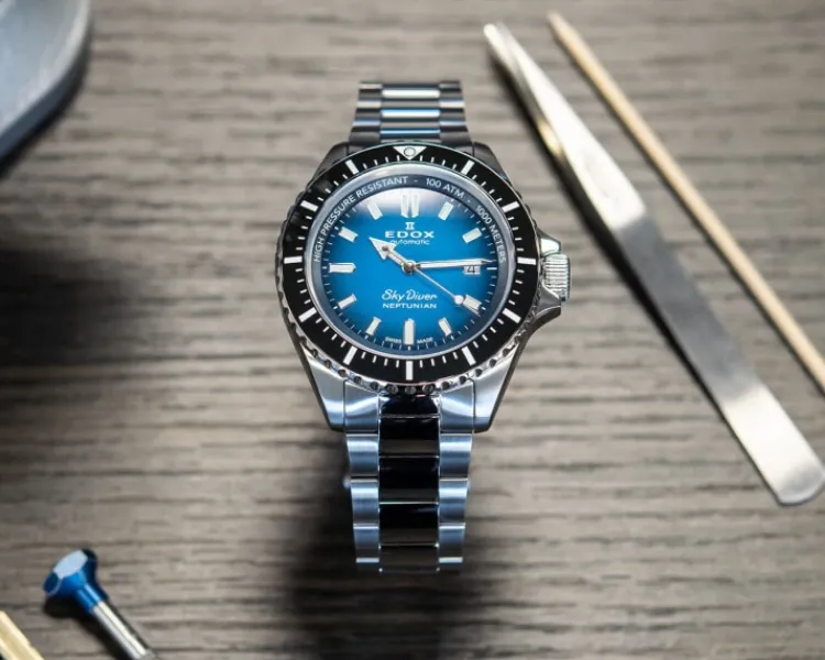 Outlet Edox Sky Diver Neptunian Automatic