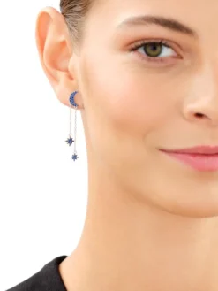 Clearance Apart Kolczyki srebrne z cyrkoniami - Księżyce, gwiazdy