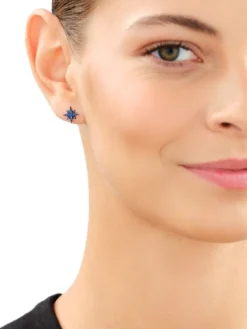 Apart Kolczyki srebrne z cyrkoniami - gwiazdy< Wszystkie