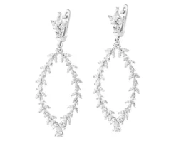 Outlet Apart Kolczyki srebrne z cyrkoniami