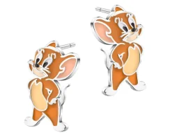 Discount Apart Kolczyki srebrne z emalią - Tom and Jerry, Jerry, Warner Bros. Discovery