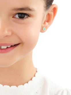Apart Kolczyki srebrne z emalią - koniczyny< Wszystkie