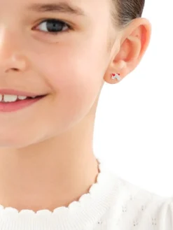 Apart Kolczyki srebrne z emalią - tęcze, serca< Wszystkie