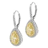 Clearance Apart Kolczyki z  białego i żółtego złota z diamentami - VS1-VS2/Fancy Light Yellow - 2,77 ct - próba 750