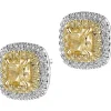 Apart Kolczyki z białego i żółtego złota z diamentami - VS1-VS2/Fancy Light Yellow - 2,61 ct - próba 750< Kolczyki Z Diamentami