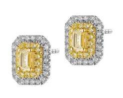 Apart Kolczyki z białego i żółtego złota z diamentami - 1,20 ct - próba 585< Wszystkie