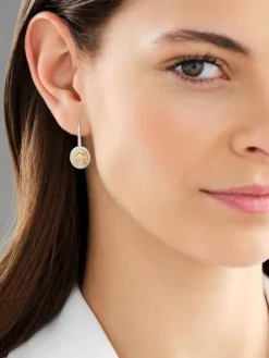 Apart Kolczyki z białego i żółtego złota z diamentami - VS2/Fancy Light Yellow - 2,70 ct - próba 750< Kolczyki Z Diamentami