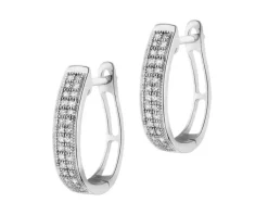 Apart Kolczyki z białego złota z diamentami - 0,19 ct - próba 585< Kolczyki Z Diamentami