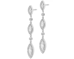 New Apart Kolczyki z białego złota z diamentami - 0,90 ct - próba 585
