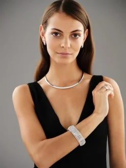 Apart Kolczyki z białego złota z brylantami - koła - 0,67 ct - próba 585< Kolczyki Z Diamentami