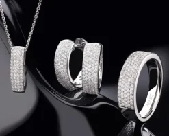 Apart Kolczyki z białego złota z brylantami - koła - 0,67 ct - próba 585< Kolczyki Z Diamentami