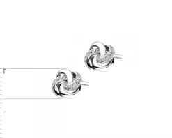 Apart Kolczyki z białego złota z diamentami - 0,01 ct - próba 375< Kolczyki Z Diamentami