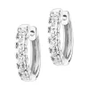 Hot Apart Kolczyki z białego złota z diamentami – koła - 0,03 ct - próba 375